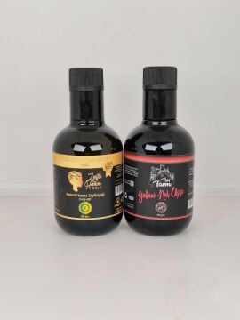 Tlos Farm Muhteşem İkili: Düz Sıyırma Bahçe Soğuk Sıkım Natürel Sızma Zeytinyağı & Yabani Nar Ekşisi