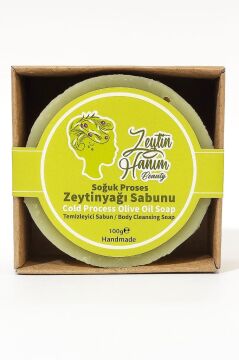 Zeytin Hanım Beauty Soğuk Proses Zeytinyağı Sabunu - Sade - 100gr