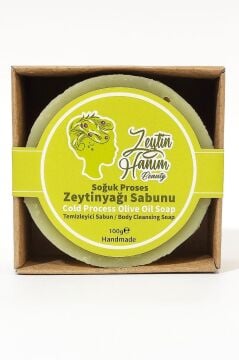 Zeytin Hanım Beauty Soğuk Proses Zeytinyağı Sabunu - Sade - 100gr