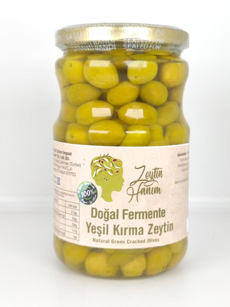 Zeytin Hanım Yeşil Kırma Zeytin - Gemlik