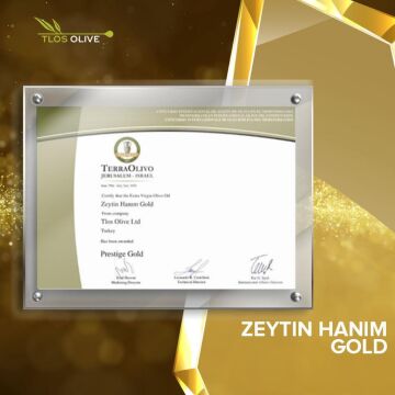 Zeytin Hanım Gold / Olgun Hasat / 750 ml Soğuk Sıkım Natürel Sızma Zeytinyağı  (<=0.8 Asit)