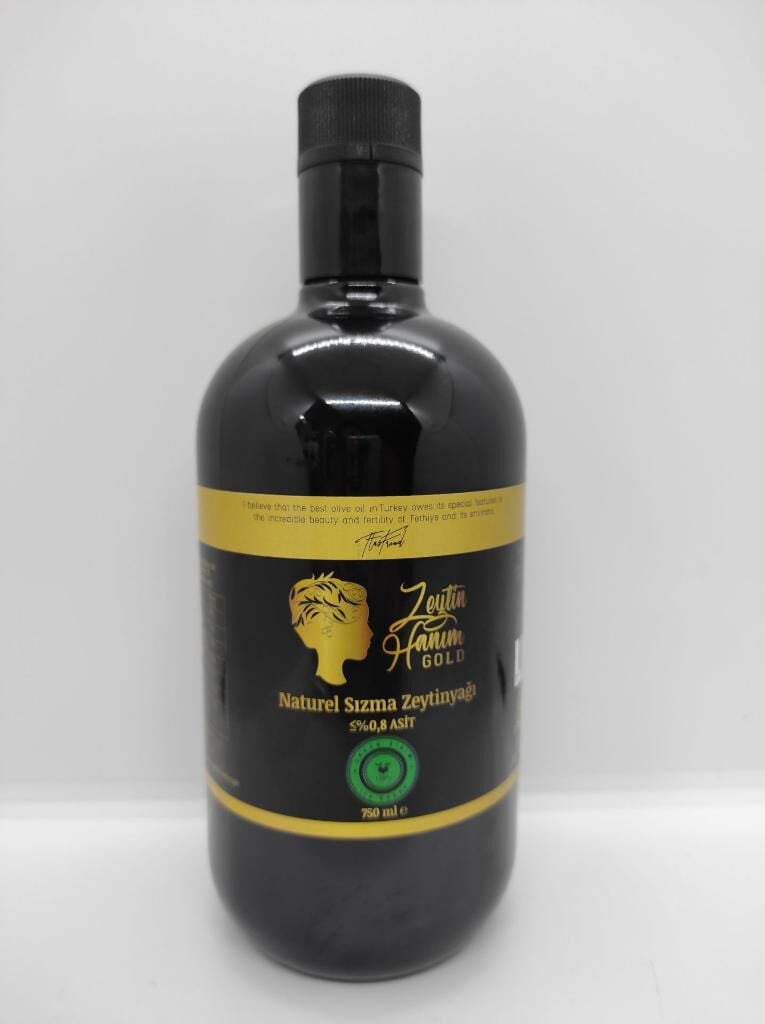 Zeytin Hanım Gold / İlk Hasat / 750 ml Soğuk Sıkım Natürel Sızma Zeytinyağı  (<=0.8 Asit)
