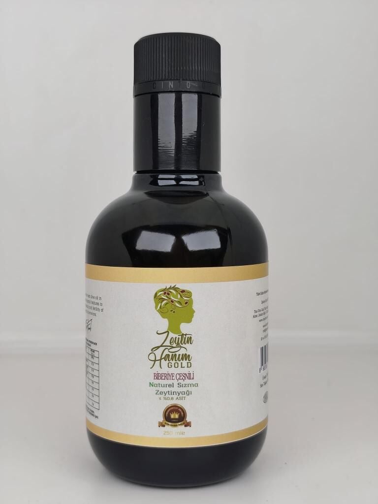 Zeytin Hanım Gold Biberiye Çeşnili Soğuk Sıkım Natürel Sızma Zeytinyağı 250 ml