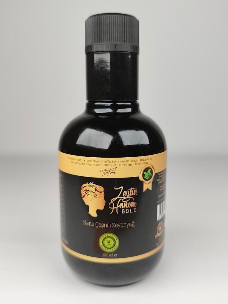 Zeytin Hanım Gold Nane Çeşnili Soğuk Sıkım Zeytinyağı 250 ml