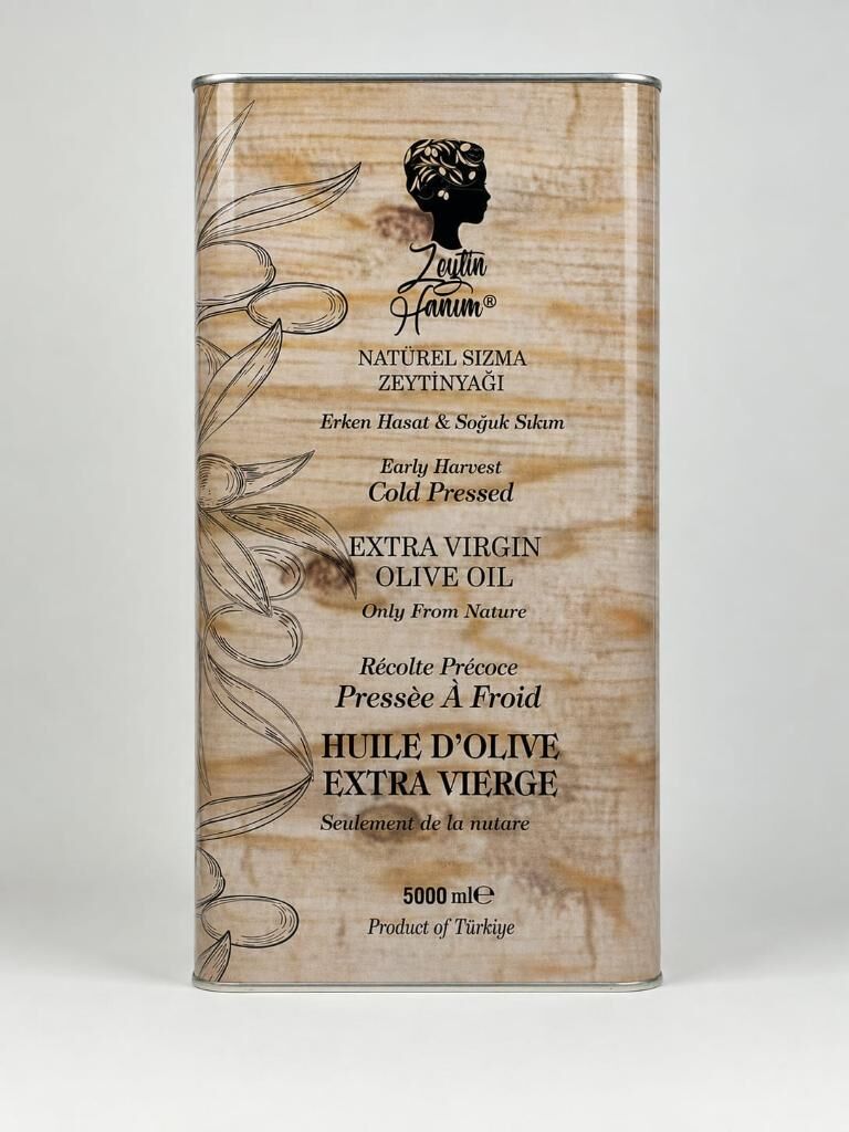 Zeytin Hanım Gold / Erken Hasat / 5 lt Soğuk Sıkım Natürel Sızma Zeytinyağı  (<=0.8 Asit)