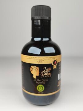 Zeytin Hanım Gold Acı Biber Çeşnili Soğuk Sıkım Zeytinyağı 250 ml