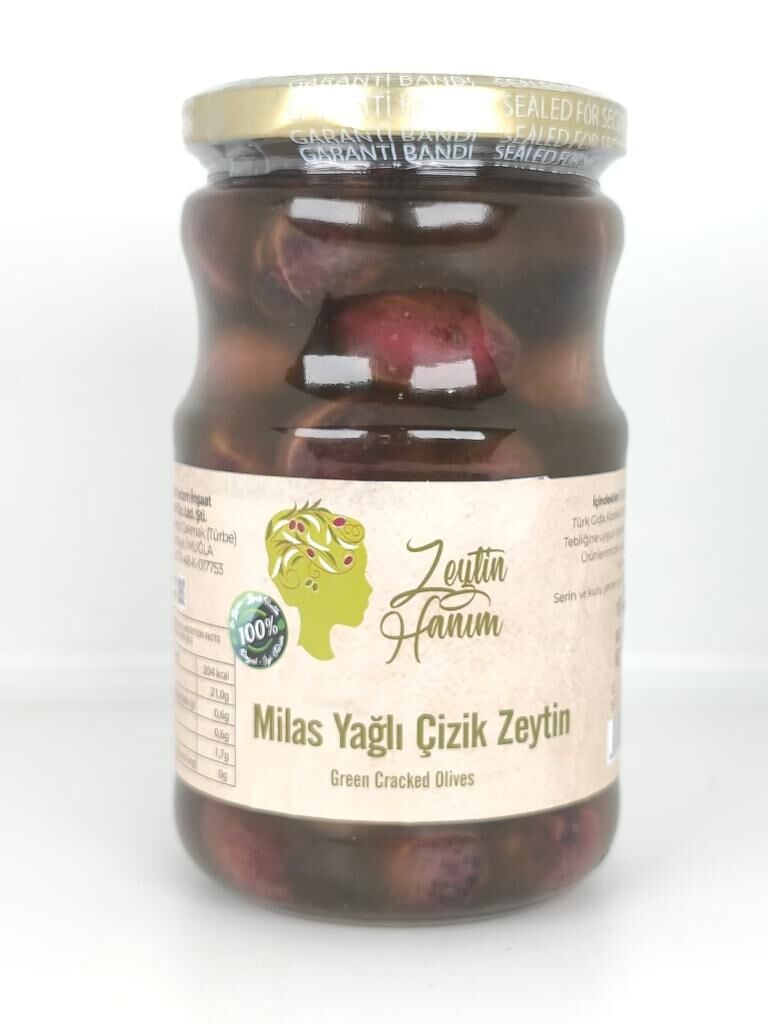 Zeytin Hanım Milas Yağlı Çizik Yeşil Zeytin