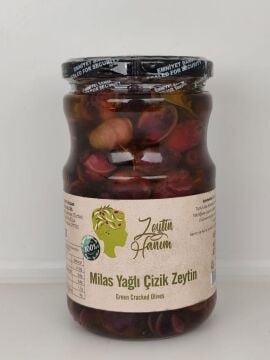 Zeytin Hanım Milas Yağlı Çizik Yeşil Zeytin