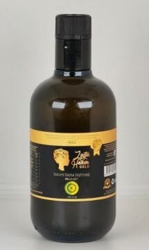 Zeytin Hanım Gold / Düz Sıyırma Bahçe / 500 ml Soğuk Sıkım Natürel Sızma Zeytinyağı  (<=0.8 Asit)