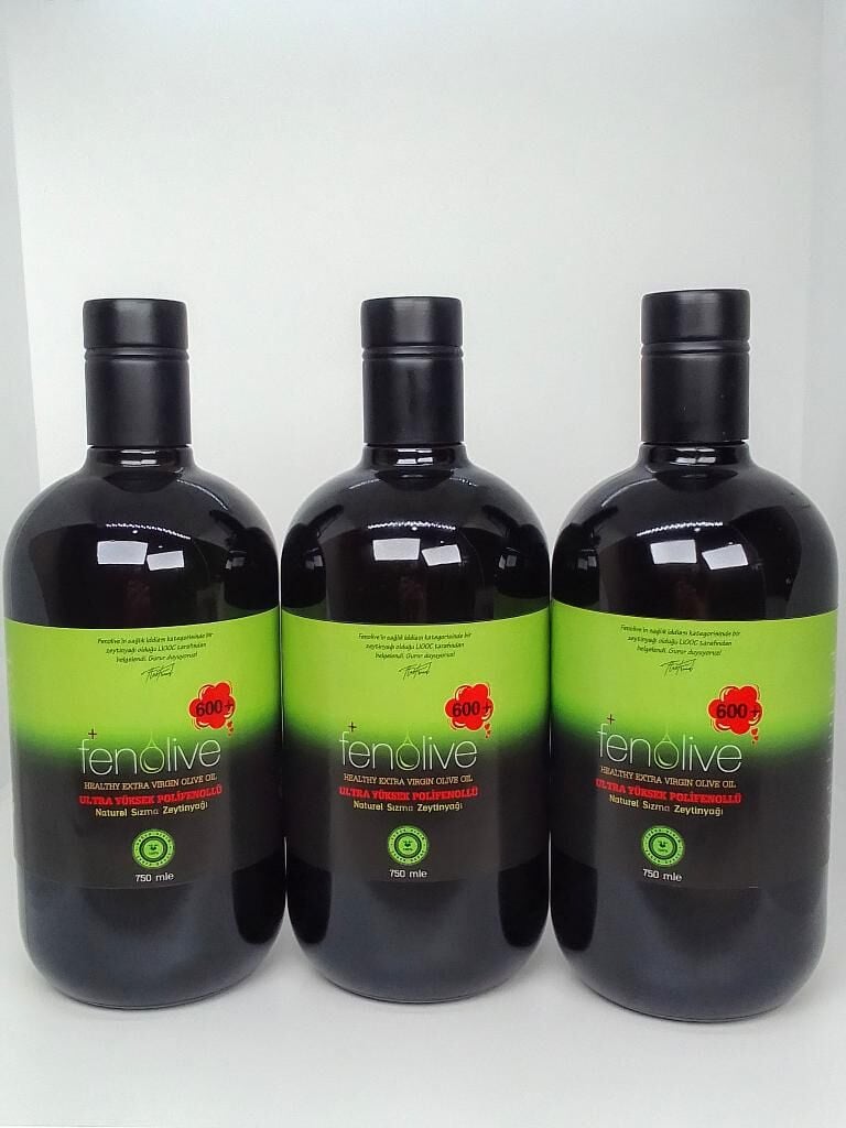 3'lü Fenolive (600+) / 750 ml Ultra Yüksek Polifenollü Zeytinyağı