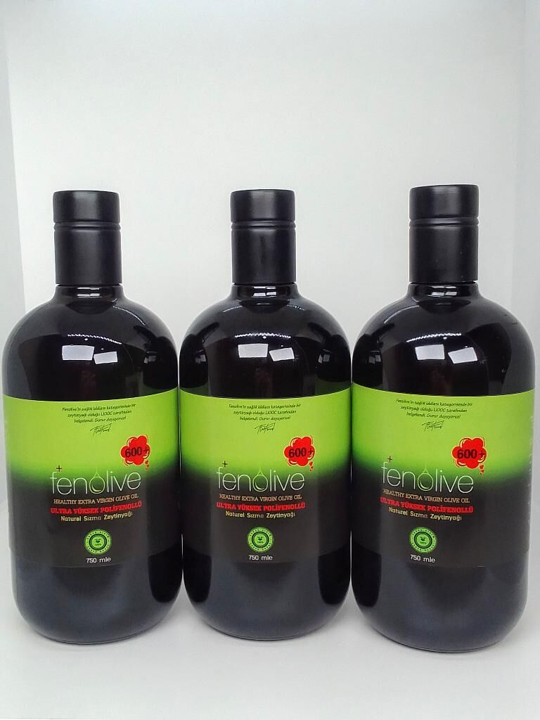3'lü Fenolive (600+) / 750 ml Ultra Yüksek Polifenollü Zeytinyağı
