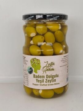 Zeytin Hanım Badem Dolgulu Yeşil Zeytin