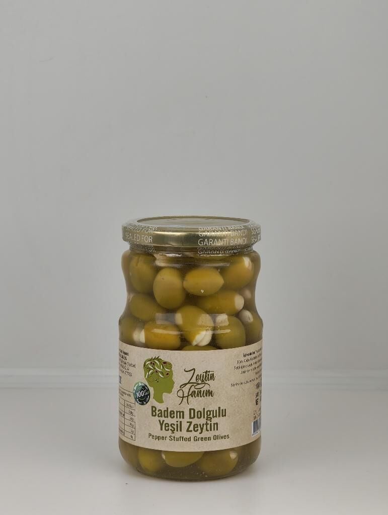 Zeytin Hanım Badem Dolgulu Yeşil Zeytin