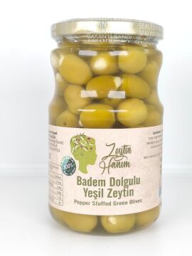 Zeytin Hanım Badem Dolgulu Yeşil Zeytin