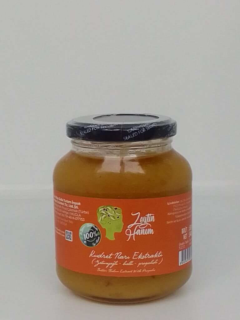 Zeytin Hanım Kudret Narı Ekstraktı Brüt 550 gr (Zeytinyağlı-Ballı-Propolisli)