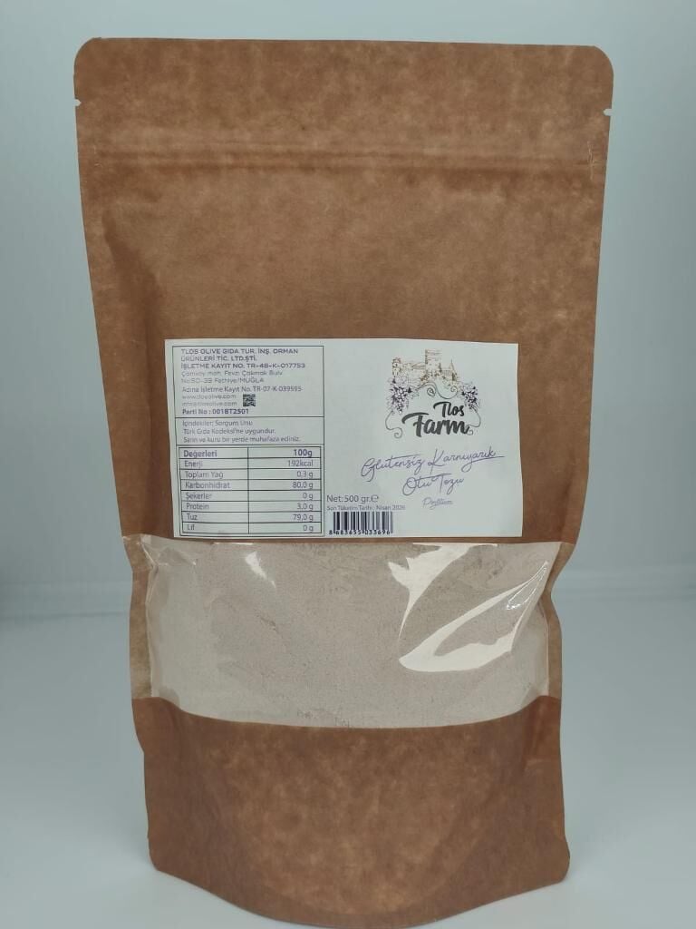 Tlos Farm Glutensiz Karnıyarık Otu Tozu (Psyllium) 500 gr