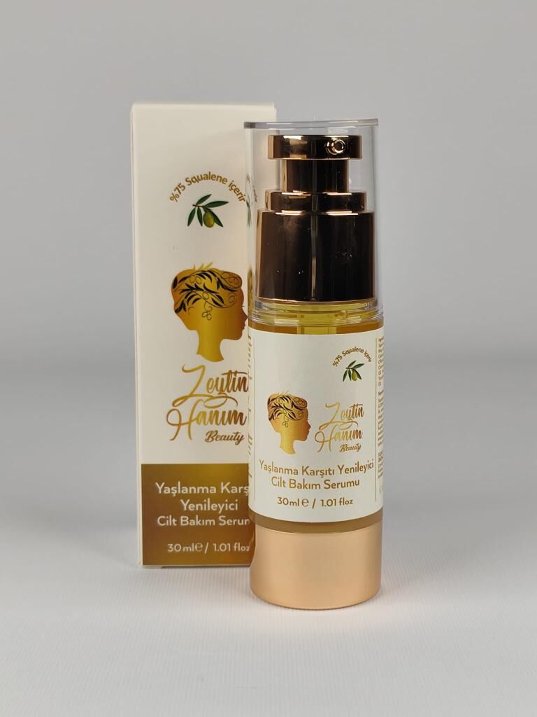 Zeytin Hanım Beauty Yaşlanma Karşıtı Yenileyici Cilt Bakım Serumu / (%75 Skualen İçerir) / 30ml