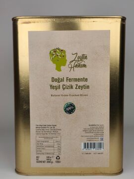 Zeytin Hanım Yeşil Çizik Zeytin - Gemlik - 3 kg